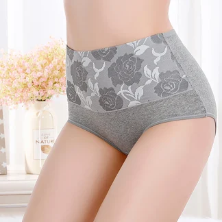 High Waist Floral Print Panties